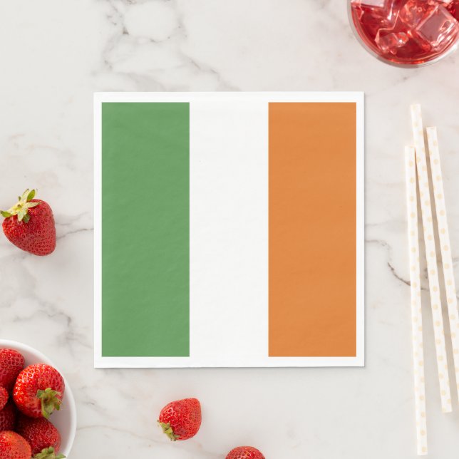 Serviette En Papier Drapeau irlandais (En situation)