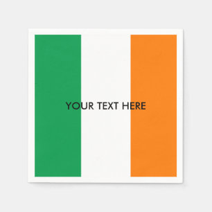 Serviette En Papier Drapeau irlandais des serviettes faites sur
