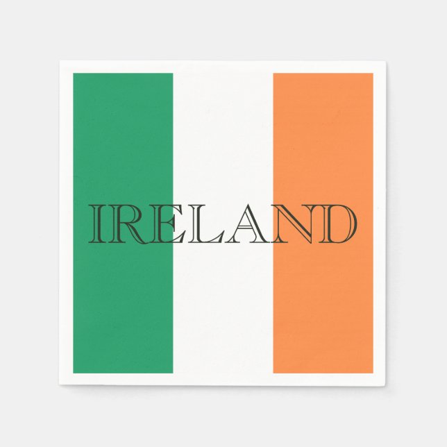 Serviette En Papier Drapeau irlandais - Irlande (Devant)