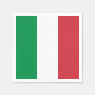 Serviette En Papier Drapeau Italie