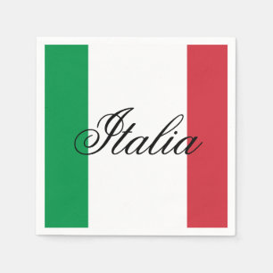 Serviette En Papier Drapeau Italie Fierté italienne Europe Pays