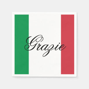Serviette En Papier Drapeau Italie Fierté italienne Europe Pays