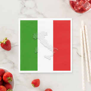 Serviette En Papier Drapeau italien