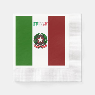 Serviette En Papier Drapeau italien