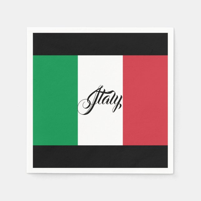 Serviette En Papier Drapeau italien (Devant)
