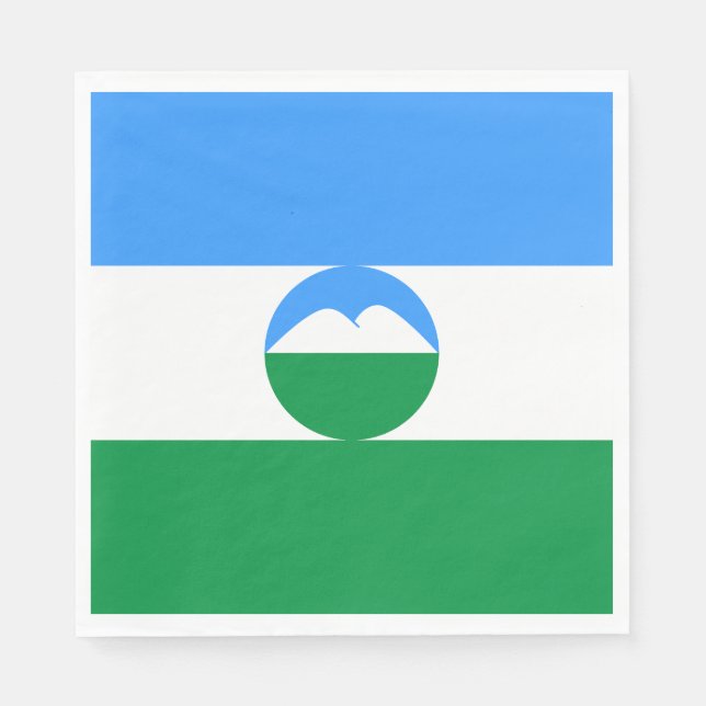 Serviette En Papier Drapeau Kabardino Balkaria (Devant)