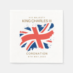Serviette En Papier Drapeau King Charles III Union Jack
