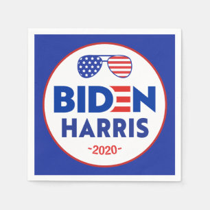 Serviette En Papier Drapeau Lunettes de soleil Président Joe Biden VO