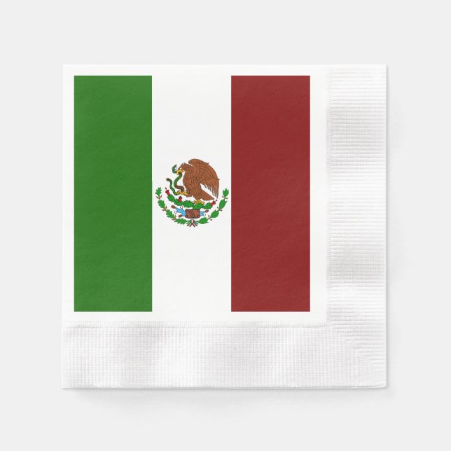 Serviette En Papier Drapeau mexicain (Devant)