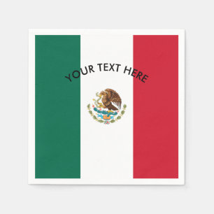 Serviette En Papier Drapeau mexicain serviettes de fête personnalisées