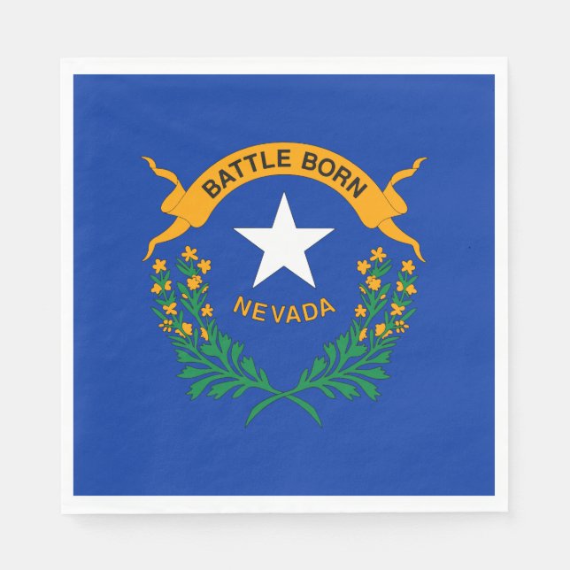 Serviette En Papier Drapeau national du Nevada (Devant)