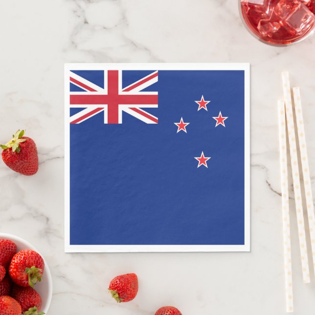 Serviette En Papier Drapeau néo-zélandais (En situation)