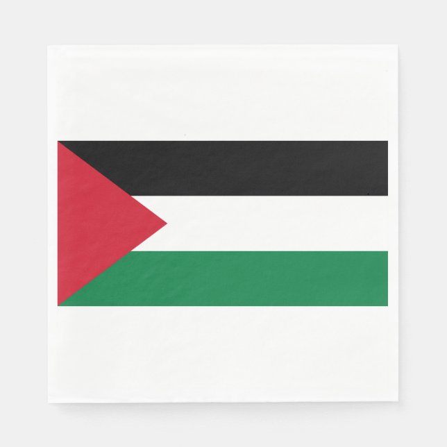 Serviette En Papier Drapeau palestinien (Palestine) (Devant)