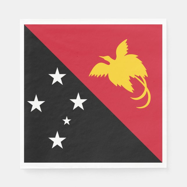 Serviette En Papier Drapeau Papouasie-Nouvelle-Guinée (Devant)