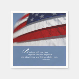 Serviette En Papier Drapeau patriotique américain