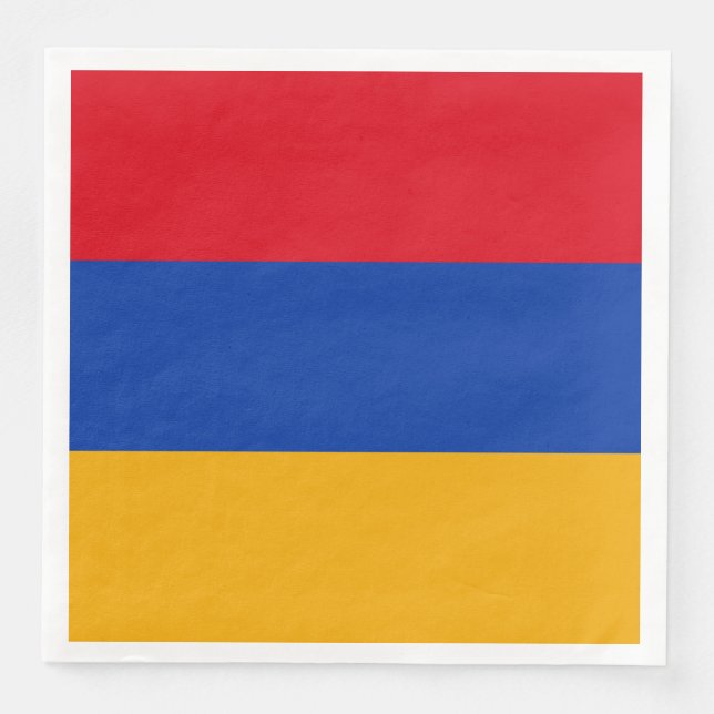 Serviette En Papier Drapeau patriotique arménien (Devant)