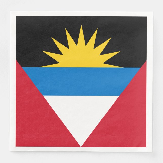 Serviette En Papier Drapeau patriotique d'Antigua-et-Barbuda (Devant)
