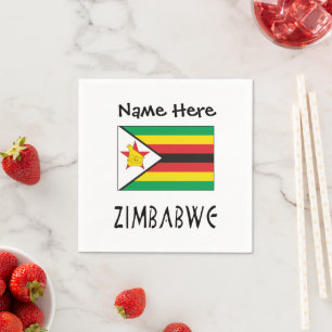 Serviette En Papier Drapeau personnalisé du Zimbabwe