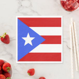 Serviette En Papier Drapeau Porto Rico