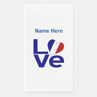 Serviette En Papier Drapeau Rose France Personnalisé