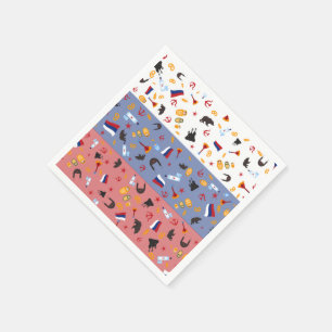 Serviette En Papier Drapeau russe avec stéréotypes du pays