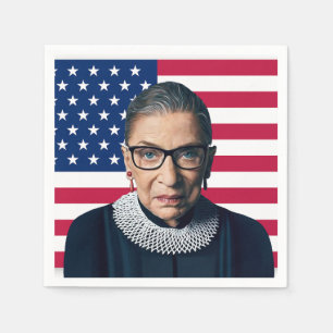 Serviette En Papier Drapeau Ruth Bader Ginsburg et USA