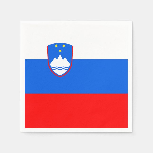 Serviette En Papier Drapeau Slovénie (Devant)