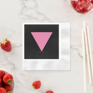 Serviette En Papier Drapeau triangle rose de SlipperyJoe drapeau rose