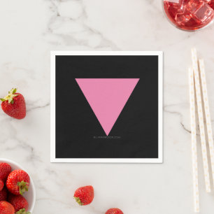 Serviette En Papier Drapeau triangle rose de SlipperyJoe's symbole ros