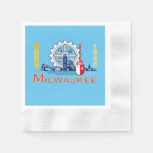 Serviette En Papier Drapeau urbain de Milwaukee
