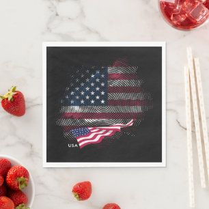 Serviette En Papier Drapeau USA