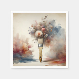 Serviette En Papier Dreamy Paintbrush Flower Bunch