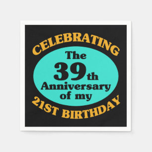 Serviette En Papier Drôle 60e anniversaire Gag cadeau