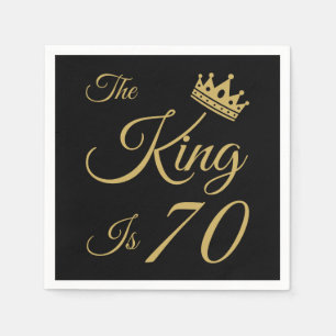 Serviette En Papier Drôle 70ème anniversaire pour les hommes