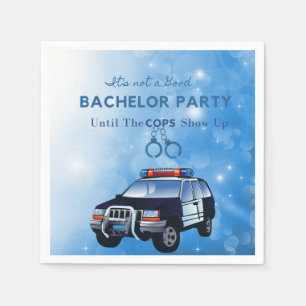 Serviette En Papier Drôle Bachelor Party jusqu'à ce que les flics se p