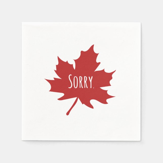 Serviette En Papier Drôle Canadien (Devant)