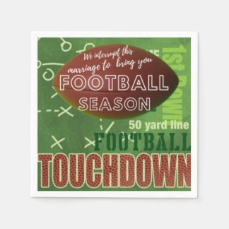 Serviette En Papier Drôle Citation jeu de football Touchdown