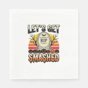 Serviette En Papier Drôle de Halloween Casse-gueule Design de Cimetièr