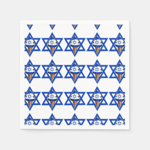 Serviette En Papier Drôle drapeau israélien glace