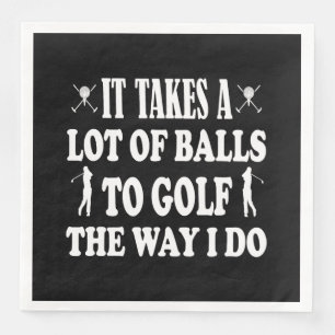 Serviette En Papier Drôle Golf s for Men prend beaucoup de Balls Golf