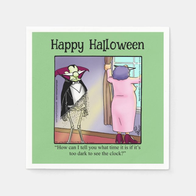 Serviette En Papier Drôle Halloween Party Napkins (Devant)