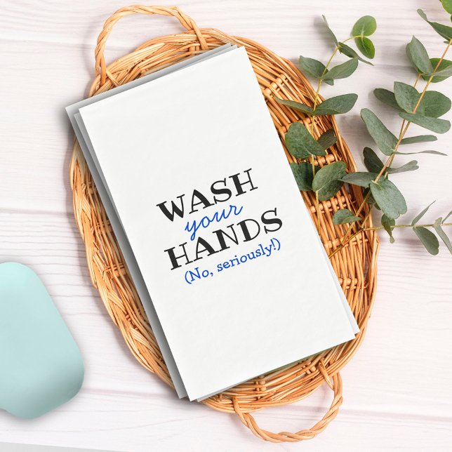 Serviette En Papier Drôle Lavez Vos Mains Salle de bain Humour (Créateur téléchargé)