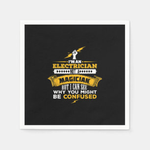 Serviette En Papier Drôle Lineman Cadeau Un Electricien