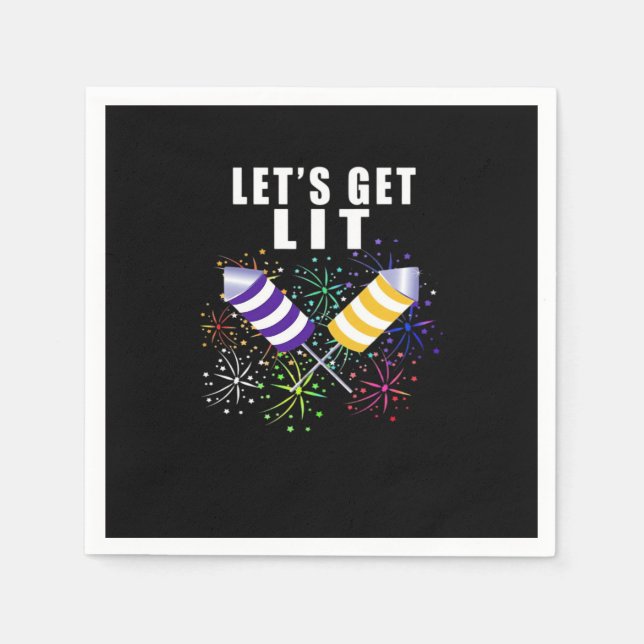 Serviette En Papier Drôle, lit - Independence Pun Classic (Devant)