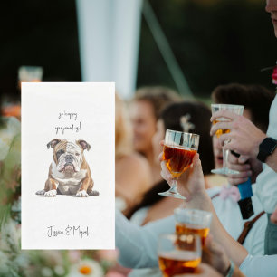 Serviette En Papier Drôle Mariage animal de compagnie