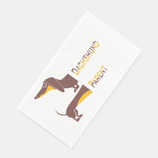 Serviette En Papier Drôle mignon dachshund pour parent chien long (Coin)