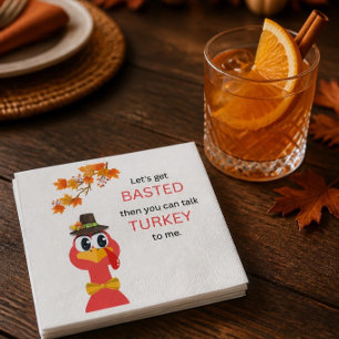 Serviette en papier drôle pour Thanksgiving