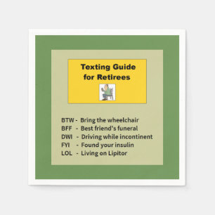 Serviette En Papier Drôle retraite