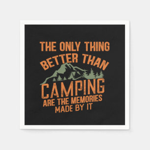 Serviette En Papier Drôle slogan de camping été citations