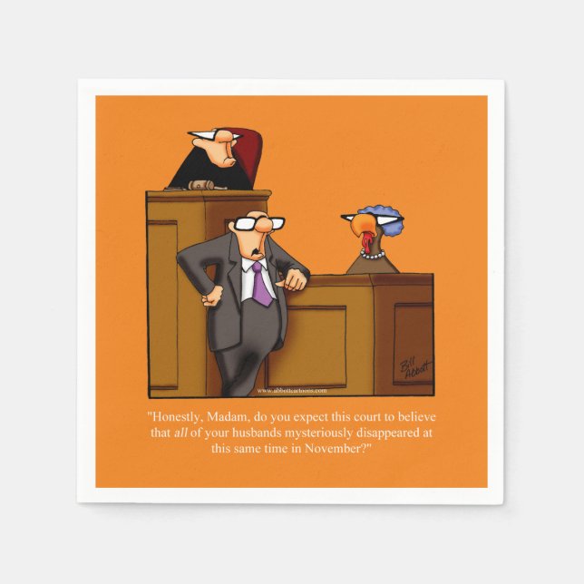 Serviette En Papier Drôle Thanksgiving Humour Cocktail Napkins (Devant)